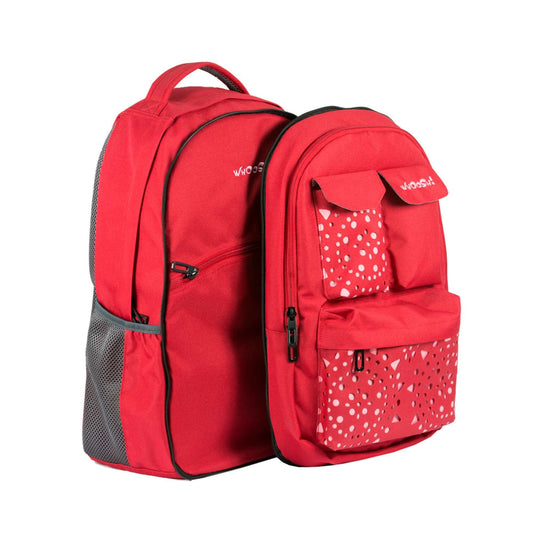 WHOOSH Teen 2u1 Red Design školski ruksak - prikaz dizajna