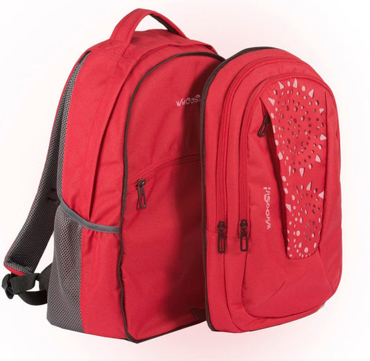 WHOOSH Teen 2u1 Red Flower školski ruksak - prikaz dizajna