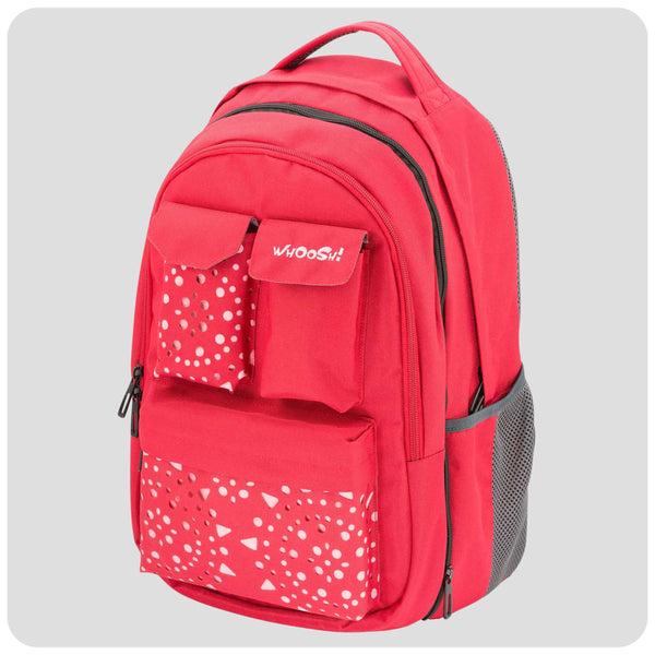 WHOOSH Teen 2u1 Red Design crveni anatomski školski ruksak za tinejdžere