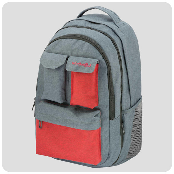 WHOOSH Teen 2u1 Pockets Red crveni anatomski školski ruksak za tinejdžere