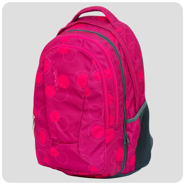 WHOOSH Teen 2u1 Pink Circles roza anatomski školski ruksak za tinejdžere