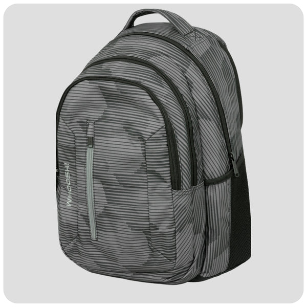 WHOOSH SCHOOL Dark Lines tamni anatomski školski ruksak s linijama